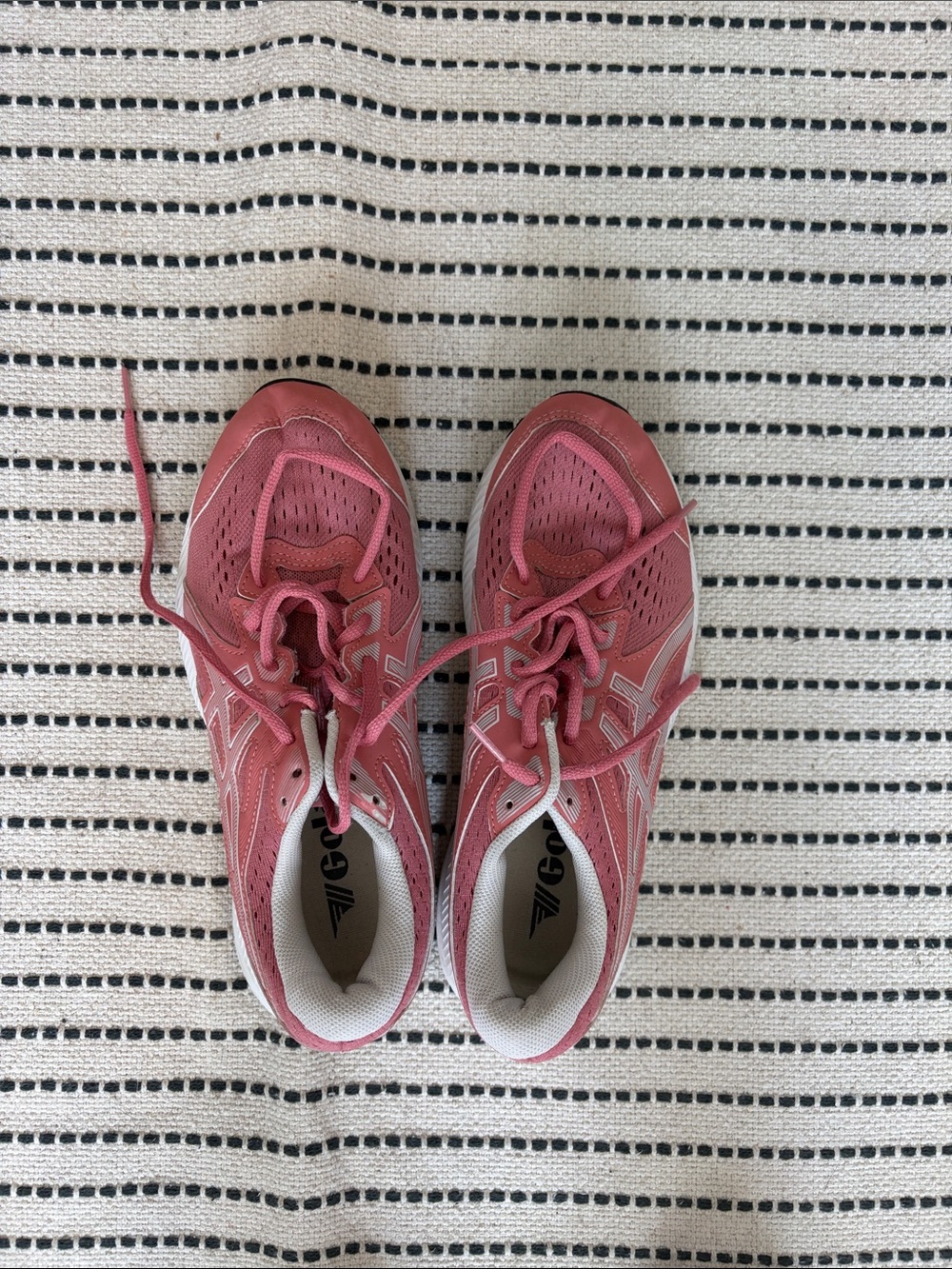 Asics Pink Athletic Running Shoes